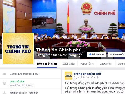 Không có chuyện "phủ sóng" thông tin Chính phủ trên Facebook