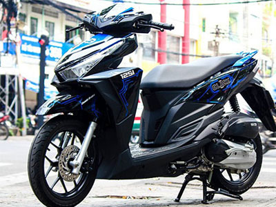 Honda Click 125i 2015 sơn dàn áo phong cách Tron Legacy