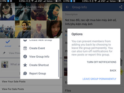 Cách thoát khỏi các group rao vặt trên Facebook