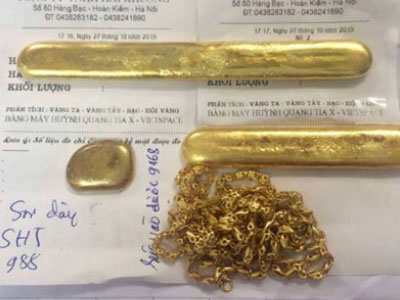 Rất khó phát hiện vàng dỏm Trung Quốc