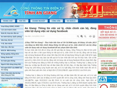 Bị kỷ luật, phạt tiền do… "chê" lãnh đạo tỉnh trên facebook