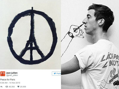Gặp chàng trai vẽ nên biểu tượng "Peace for Paris" mà cả thế giới đang chia sẻ