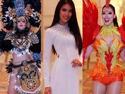 Lan Khuê diện áo dài trắng, nổi bật giữa dàn thí sinh Miss World