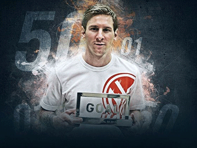 Đánh bại Ronaldo, Messi đoạt giải Goal 50