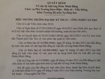 "Nói xấu" trường trên Facebook, cựu quán quân Olympia bị kỷ luật?