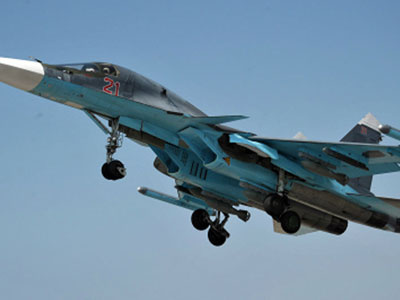 Tiêm kích bom Su-34 Nga lần đầu mang tên lửa không đối không ở Syria