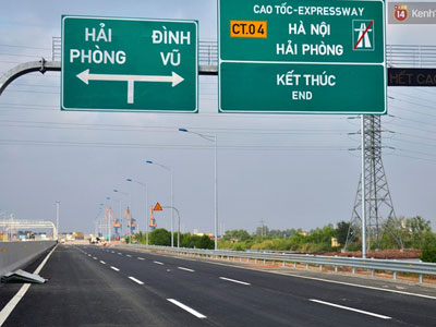Cận cảnh cao tốc 6 làn Hà Nội - Hải Phòng trước ngày thông xe toàn tuyến