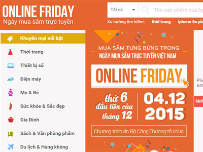 Ngày mua sắm trực tuyến 2015 bắt đầu