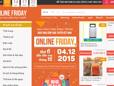 Website Ngày mua sắm trực tuyến bị sập vì quá tải