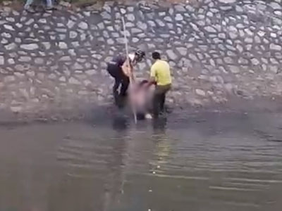 Xôn xao clip cô gái nhảy sông Tô Lịch giữa trời giá rét