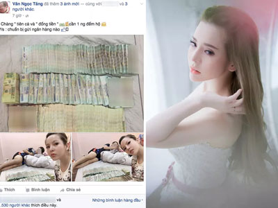 Hot girl thẩm mỹ Vân Tokyo tìm người đếm hộ tiền