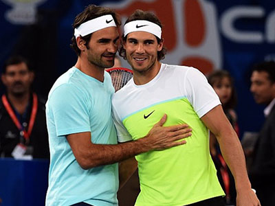 Federer vui vẻ dù thất bại trước Nadal