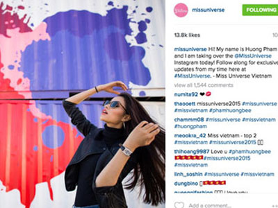 Gây sốt truyền thông, Phạm Hương được quản lý tài khoản instagram Hoa hậu Hoàn vũ