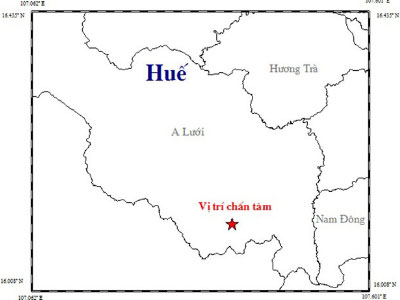Liên tục xảy ra động đất tại Huế