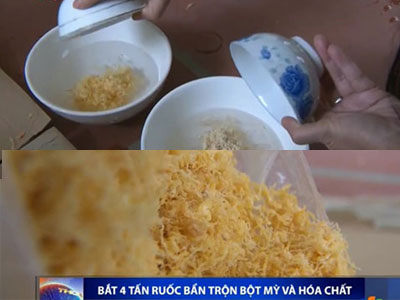 Bắt giữ 4 tấn ruốc bẩn trộn bột mỳ và hóa chất để 3 năm không mốc