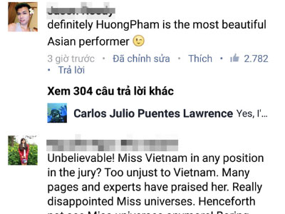 Fan Việt gây ra làn sóng "đấu khẩu" dữ dội trên fanpage Miss Universe