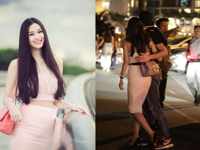 Khánh My nắm tay, ôm eo trai Tây trên phố