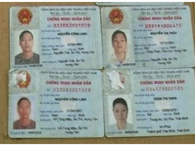 Phá đường dây làm chứng minh thư giả, tàng trữ súng K54