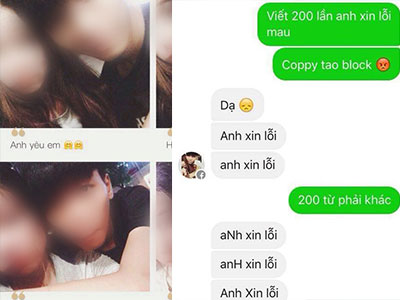 Giận dỗi, cô nàng bắt bạn trai "Nói 200 lời xin lỗi, không được copy, không được trùng"