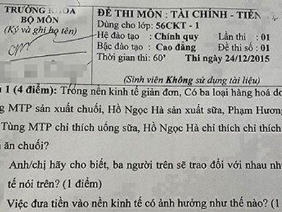 Người ra đề thi "Hồ Ngọc Hà thích bưởi, Phạm Hương thích chuối" nói gì?