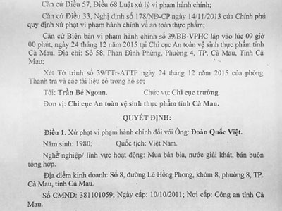 Nhà phân phối Dr Thanh có cặn bị phạt, Tân Hiệp Phát nói gì?