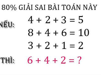 Bài toán phép cộng giả lập 80% người giải sai