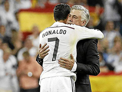 Ronaldo bầu giải HLV hay nhất cho thầy cũ Ancelotti
