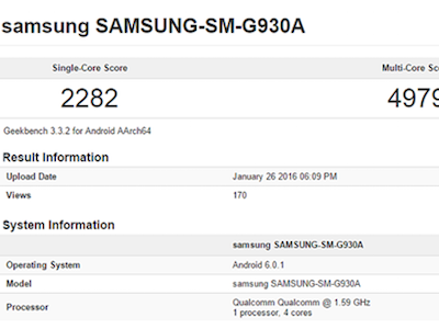 Galaxy S7 chưa ra mắt... nhưng đã có kết quả benchmark