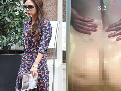 Victoria Beckham gây tò mò khi cầm bức ảnh khỏa thân trên tay