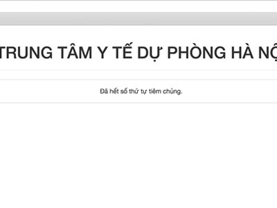 Website đăng ký tiêm Pentaxim quá tải