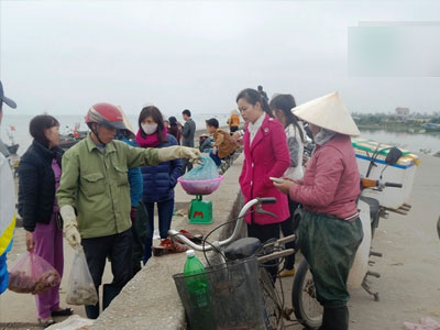 Khách xếp hàng chờ mua hải sản, ngư dân kiếm tiền triệu/ngày