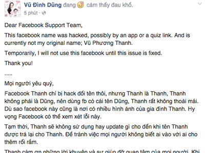 Vì sao các hot Facebook đột nhiên bị đổi tên thành “Vũ Đình Dũng”?