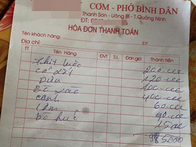 200.000 đồng một đĩa thịt luộc ở nhà hàng bình dân
