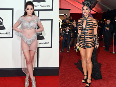 Những kiểu mặc phản cảm ở Grammy 2016