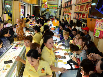 TP.HCM: Tiệm vàng trúng đậm ngày Thần Tài