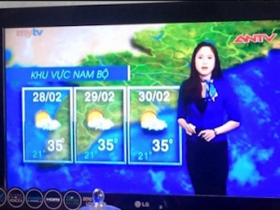 Dân mạng ngạc nhiên với bản tin dự báo thời tiết ngày...30/2
