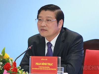 Ông Phan Đình Trạc làm Trưởng Ban Nội chính Trung ương