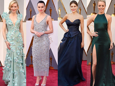 "Bóc mác" xiêm y lộng lẫy của dàn sao ngợp trời trên thảm đỏ Oscar 2016