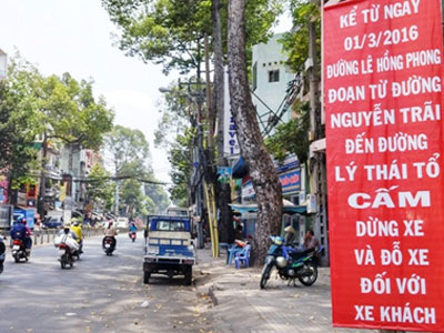 Cấm xe khách dừng đỗ tại 2 điểm nóng ở Sài Gòn