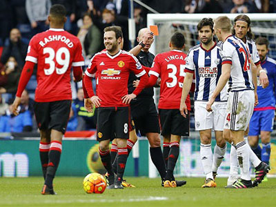Mata bị đuổi, Man Utd ôm hận trước West Brom