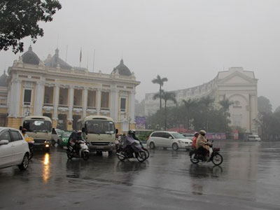 Bắc bộ chìm trong giá rét kèm mưa rải rác