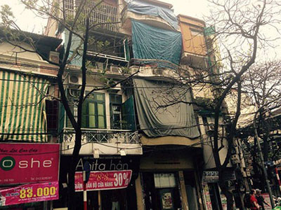 Căn hộ tập thể cũ phố cổ giá gần 600 triệu/m2