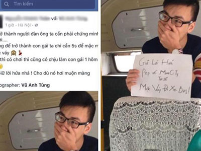 Chàng trai "mặc váy ren, đi xe buýt" khiến cư dân mạng "dậy sóng"