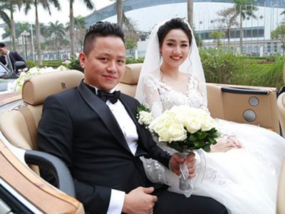 Choáng với dàn siêu xe trong đám cưới Á hậu Trà My