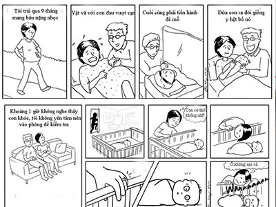 Bộ tranh nói đúng tâm lý các bà mẹ lần đầu có con