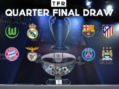 KẾT QUẢ bốc thăm Tứ kết Champions League: Barca gặp Atletico, PSG đối mặt với Man City