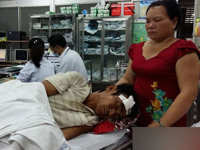 Ông Huỳnh Văn Nén bị dập não thái dương bên trái
