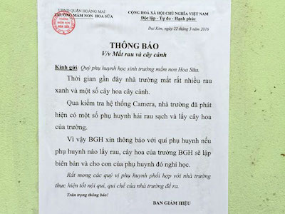 “Phụ huynh trộm rau, HS bị đuổi học” là do… văn thư