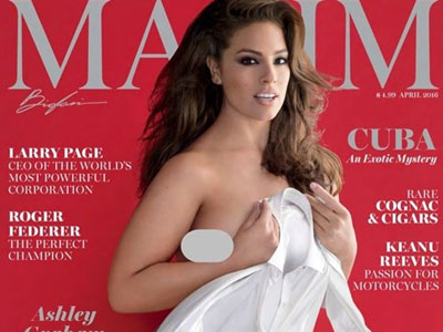 Ashley Graham cực "nóng" trên tạp chí Maxim