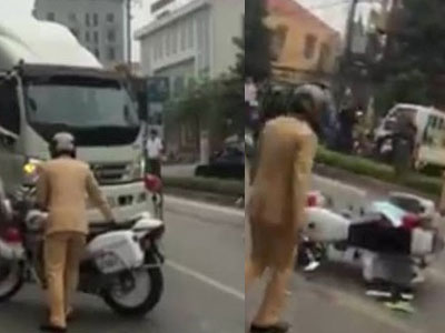 Thầy giáo lái xe tải vi phạm bỏ chạy gần 20km